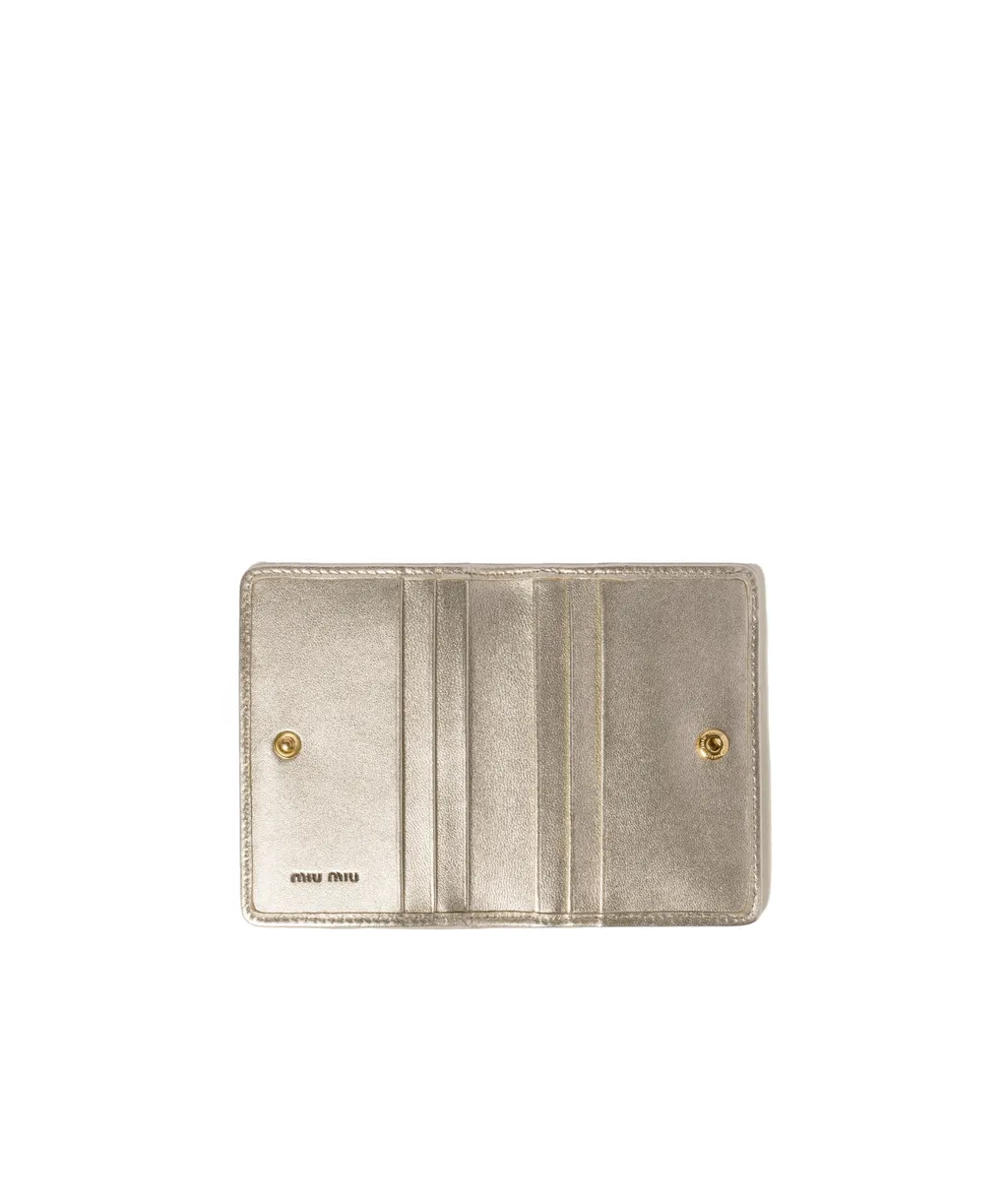 Logo-Lettering Matelassé Cardholder