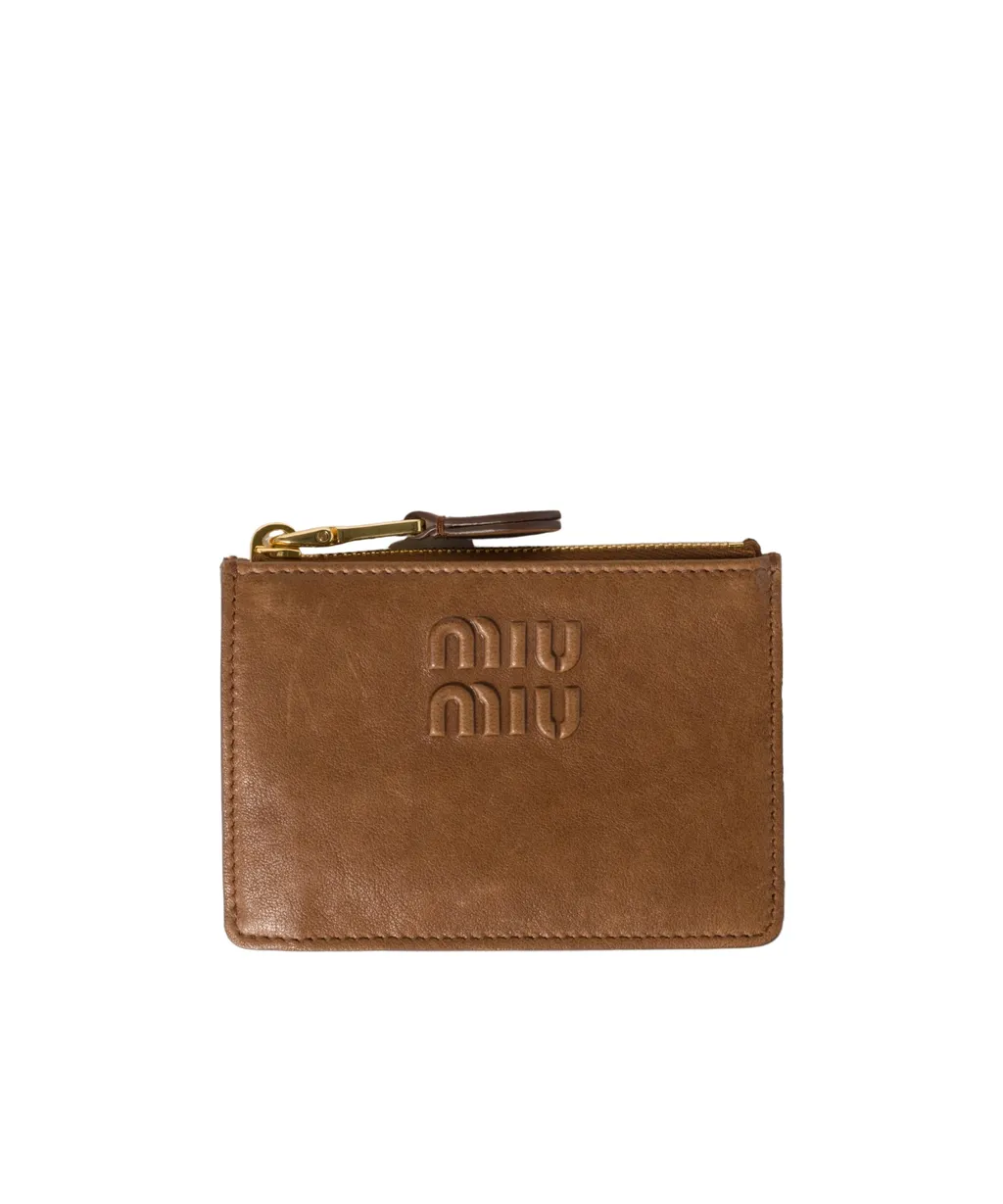 Logo-Embossed Zipped Cardholder