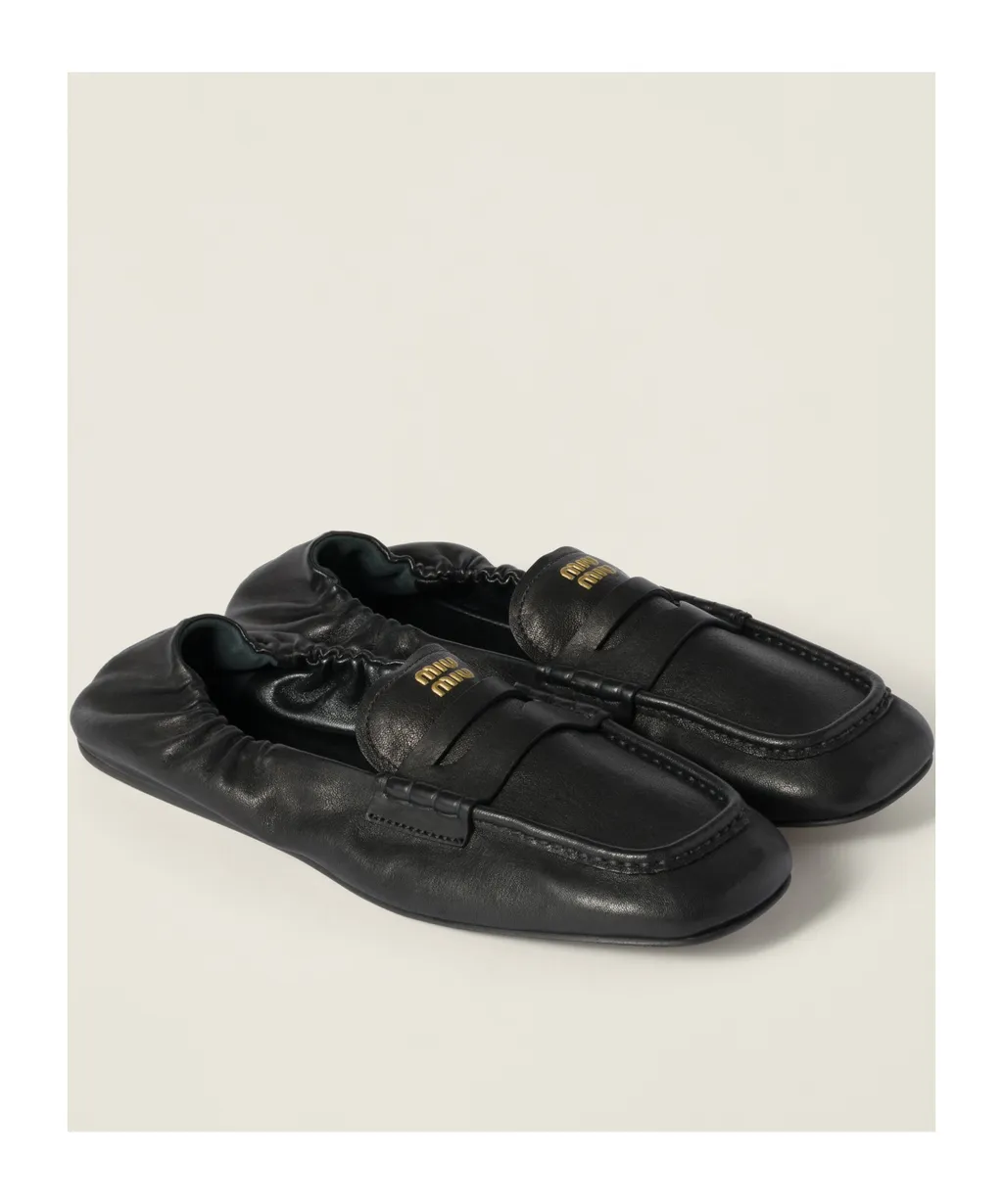 Ruches Nappa Leather Loafers