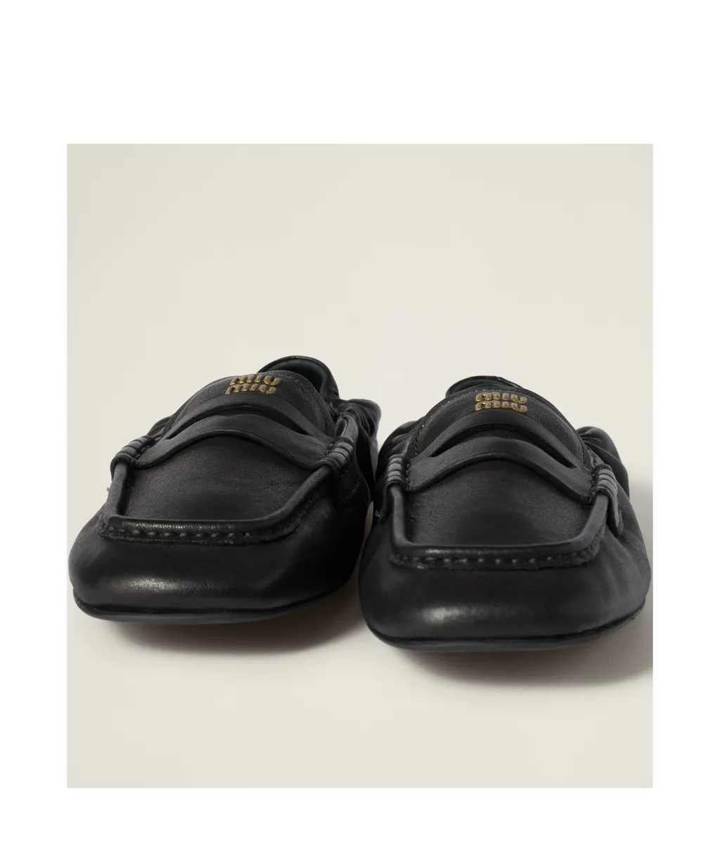 Ruches Nappa Leather Loafers