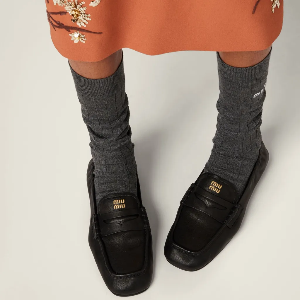 Ruches Nappa Leather Loafers