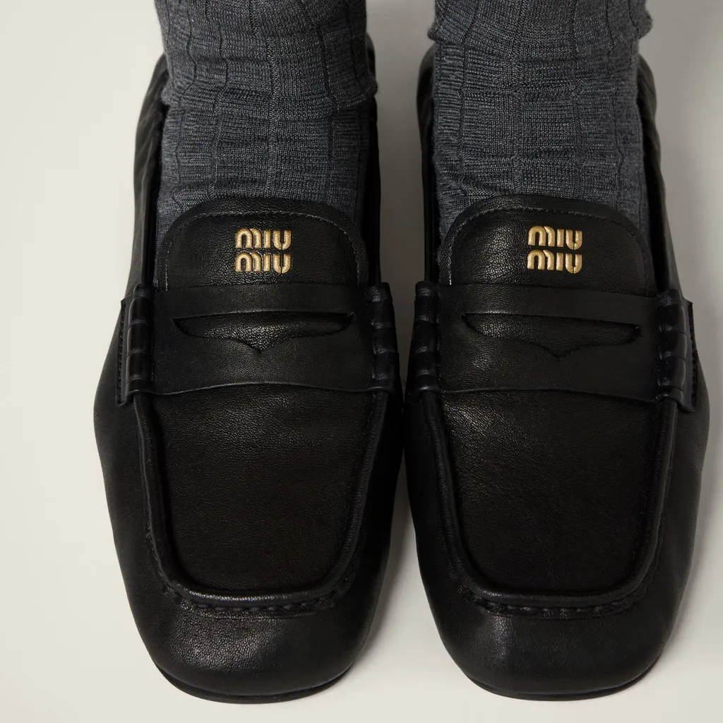 Ruches Nappa Leather Loafers
