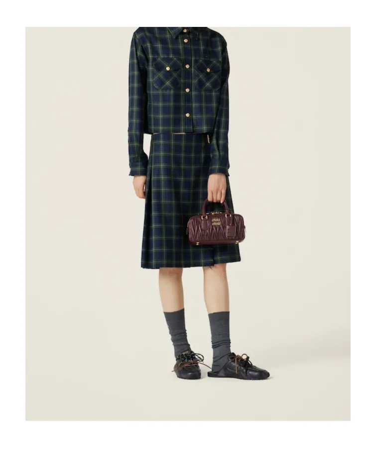 Pleated Tartan Skirt