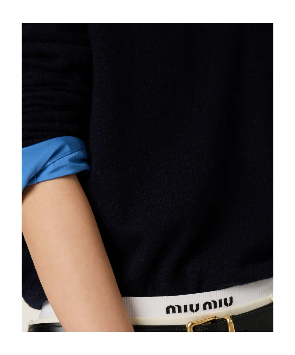Long-Sleeved Knitted Polo Shirt