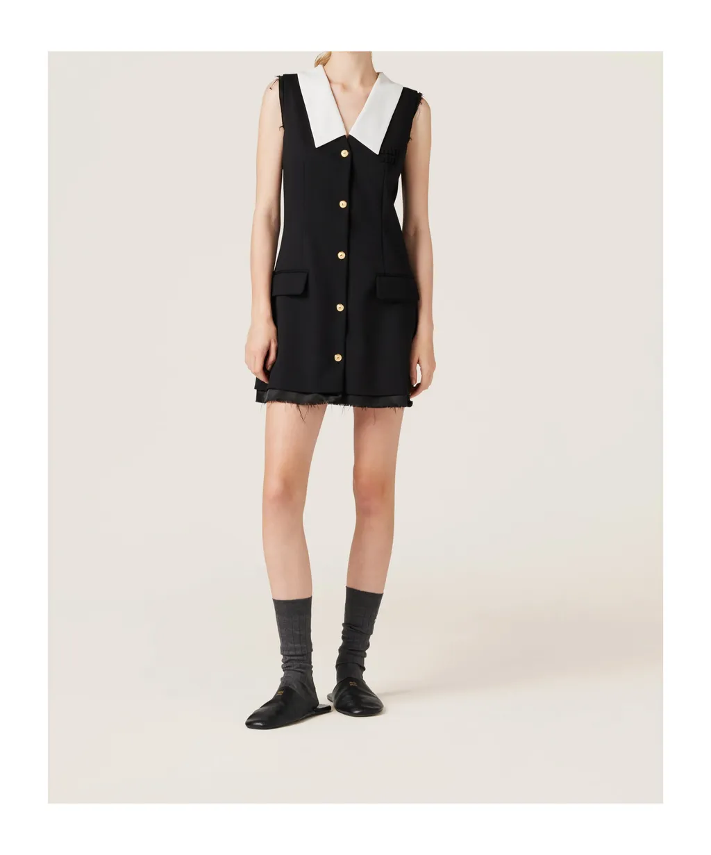 Sleeveless Button-Up Mini Dress