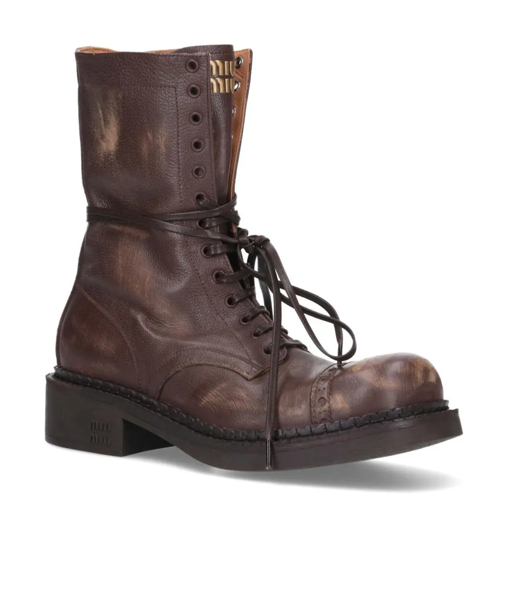 Leather Laced Boots