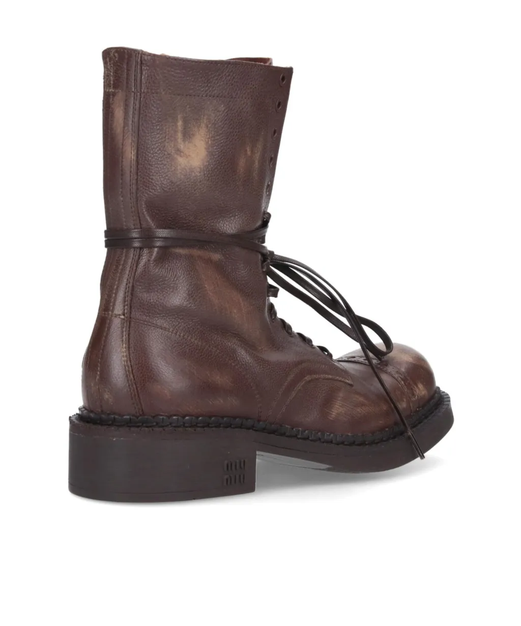 Leather Laced Boots