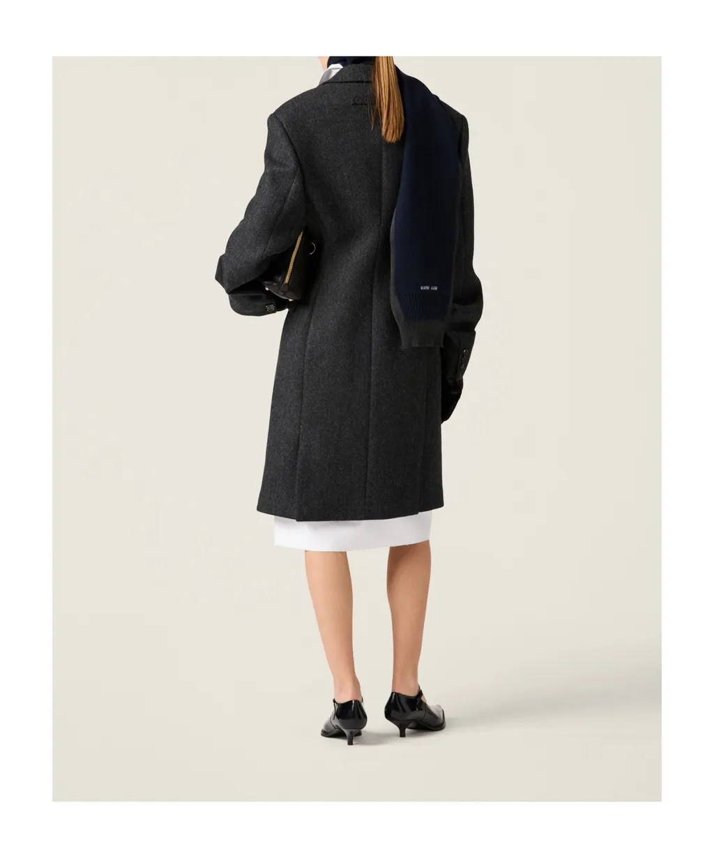 Single-Breasted Double Wool Coat