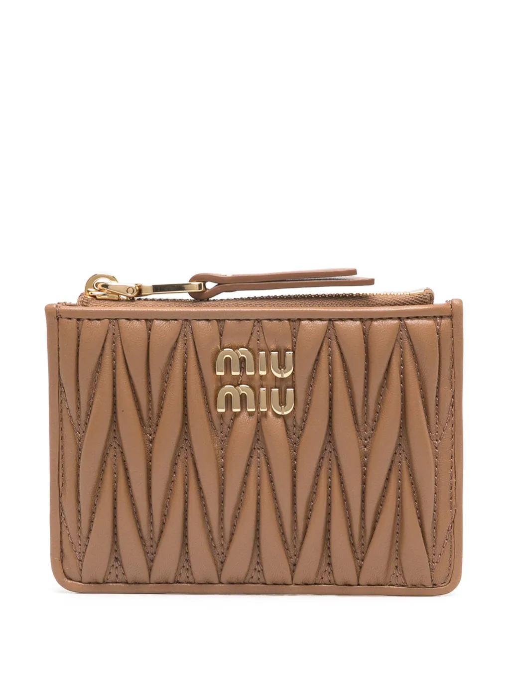 Logo-Lettering Zipped Cardholder