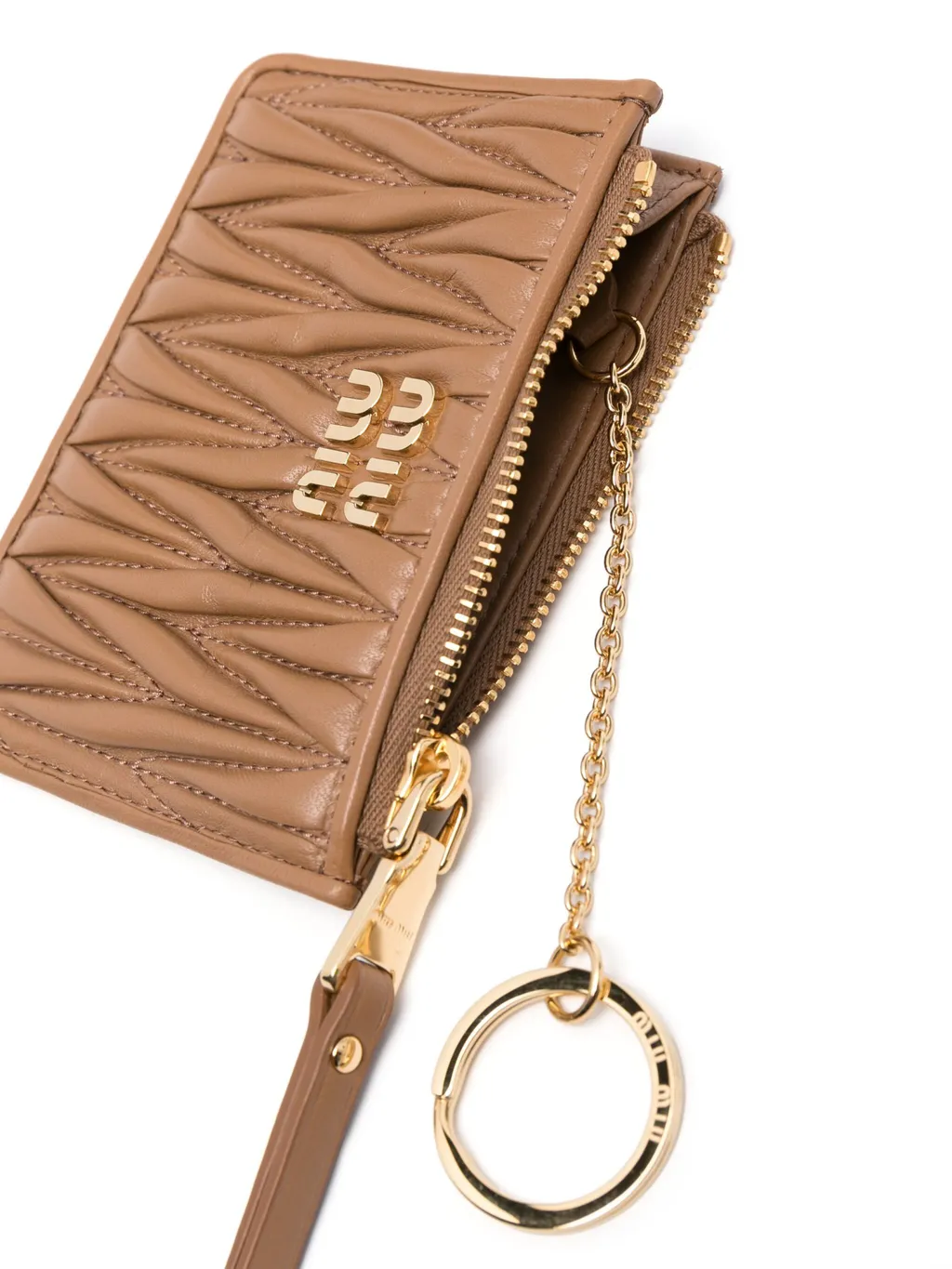 Logo-Lettering Zipped Cardholder
