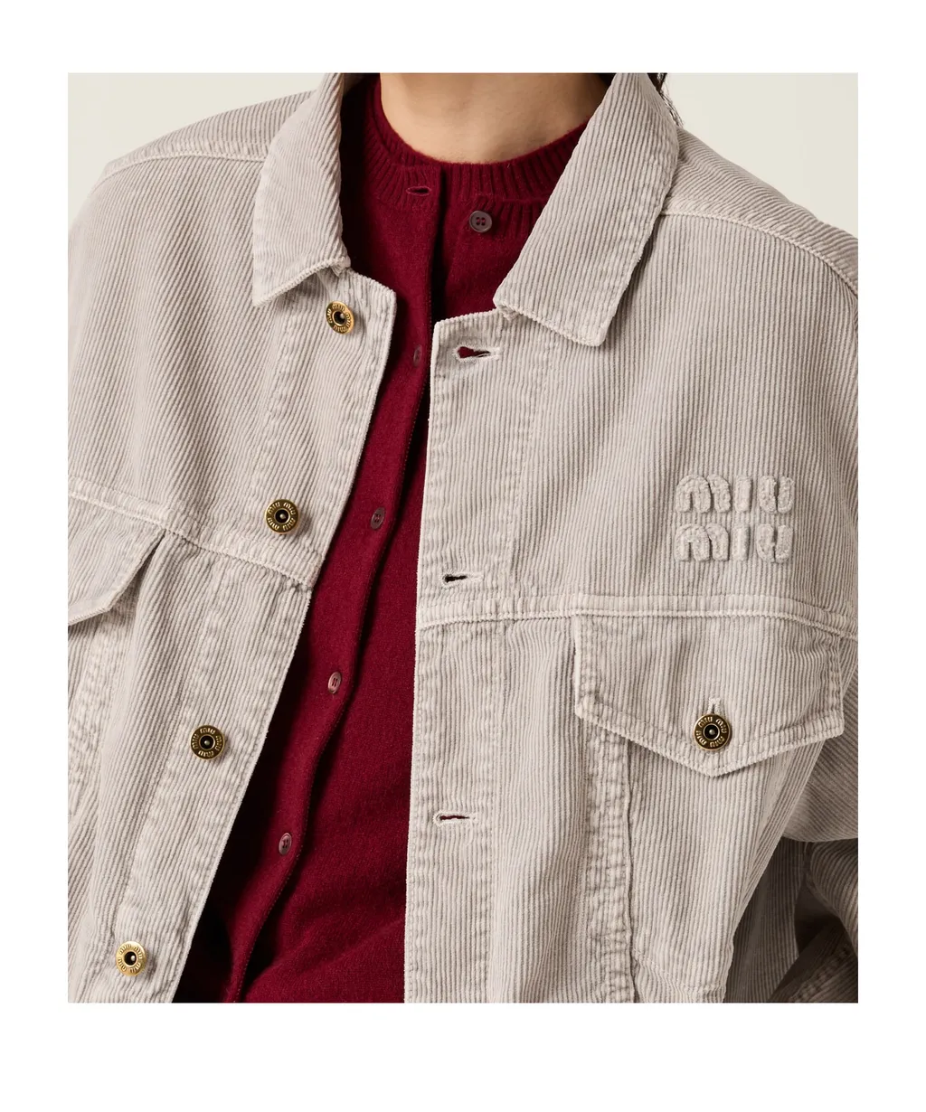 Washed Velvet Blouson Jacket