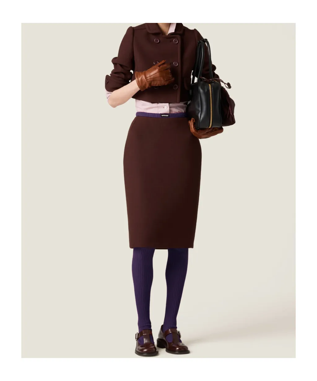 Natté Pencil Skirt