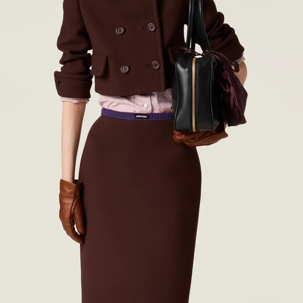 Natté Pencil Skirt