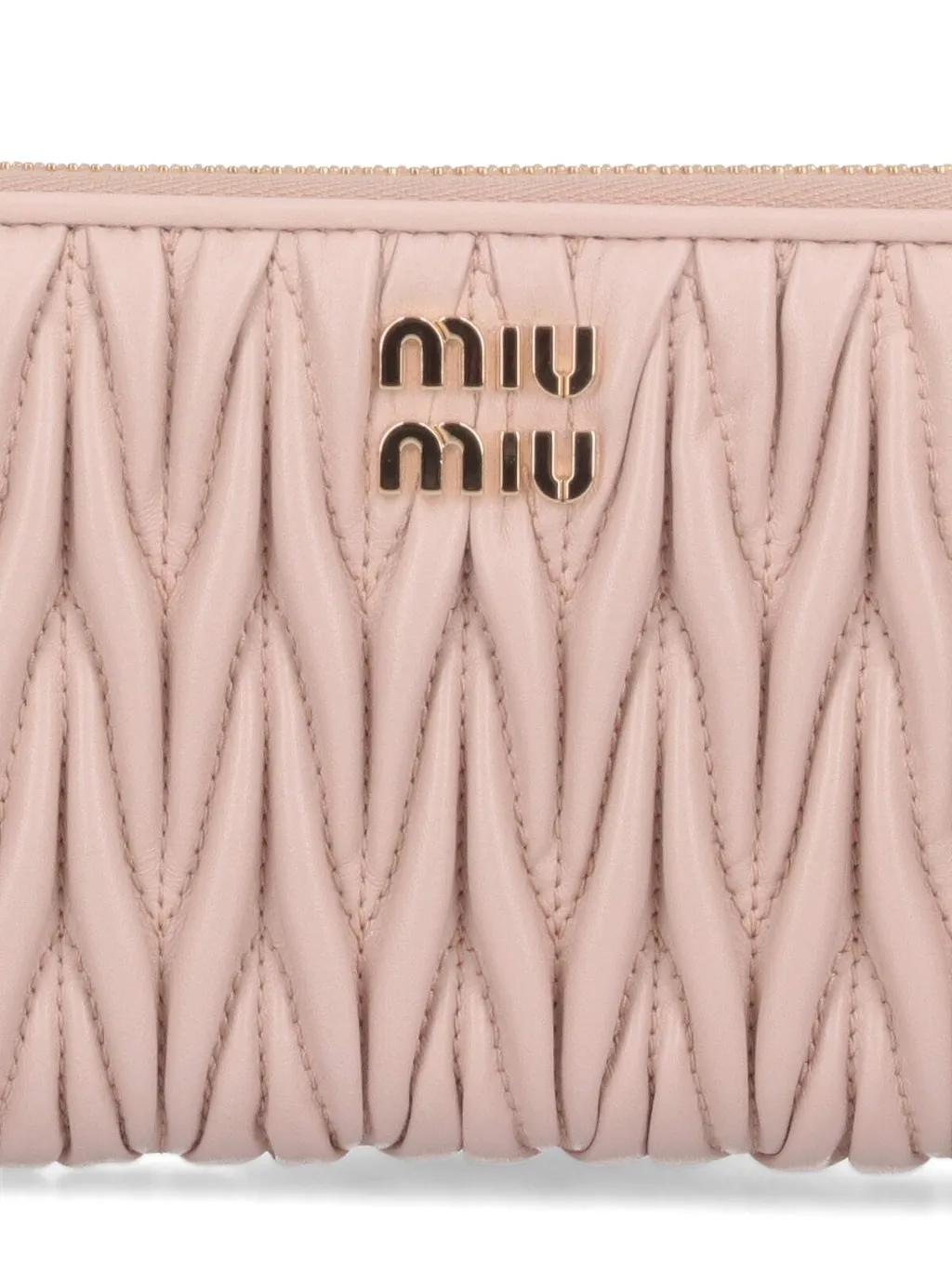 Logo Plaque Quilted Wallet