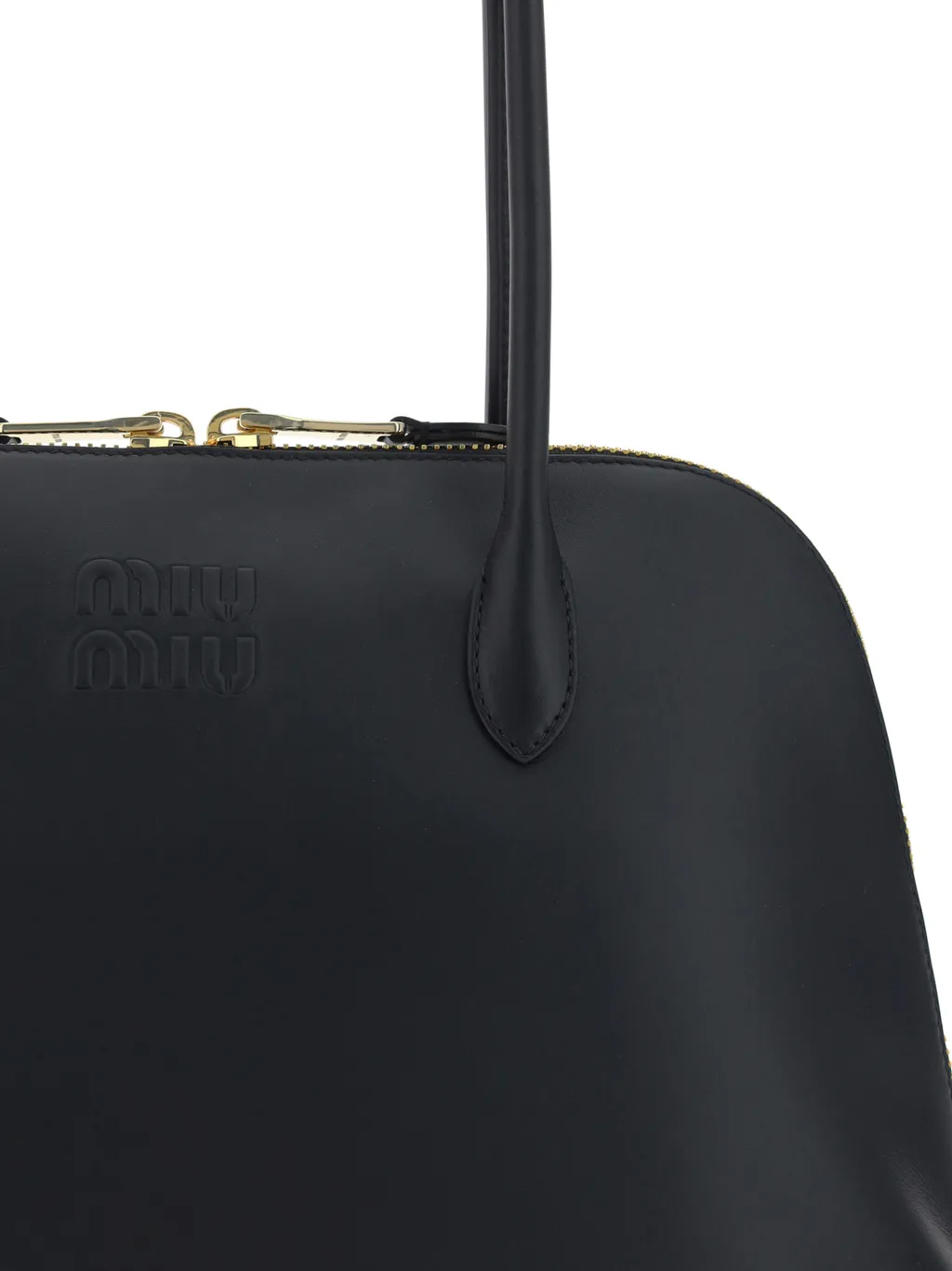 Logo-Embossed Zipped Shoulder Bag