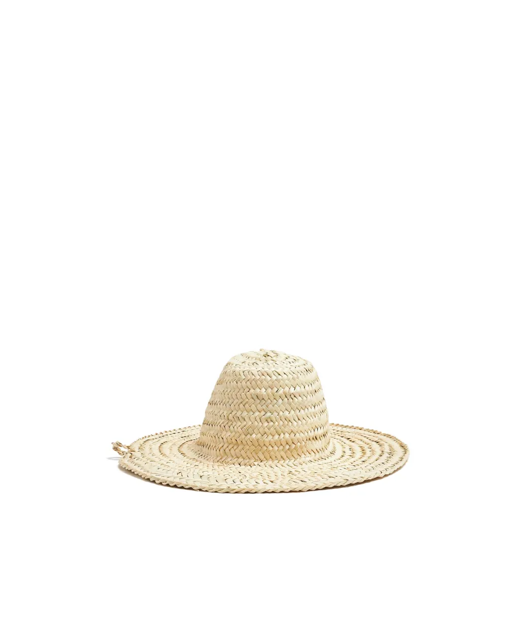 Braided Strap Wide Brim Hat