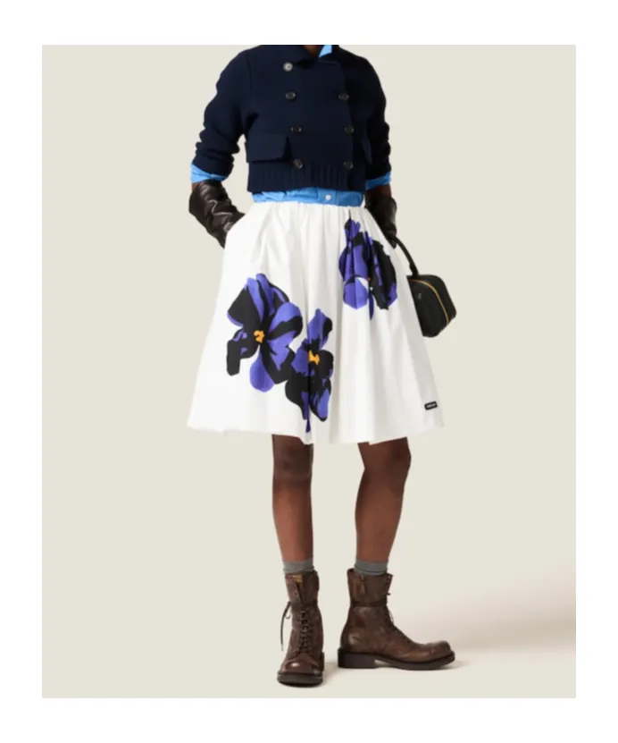 Floral Printed A-Line Skirt