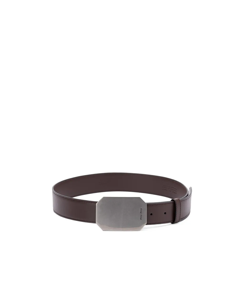 Logo-Engraved Buckle-Fastened Belt