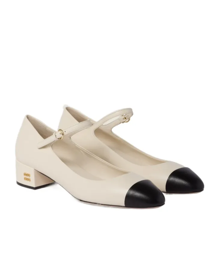 Two-Tone Leather Pumps