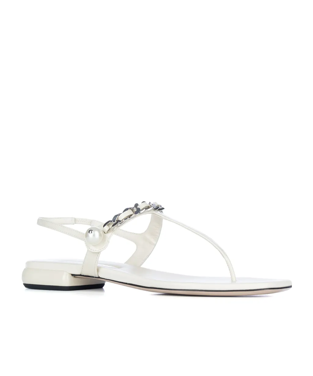 Chain Link-Detail Sandals