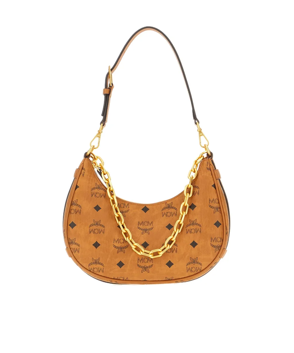Monogram Printed Zipped Tote Bag
