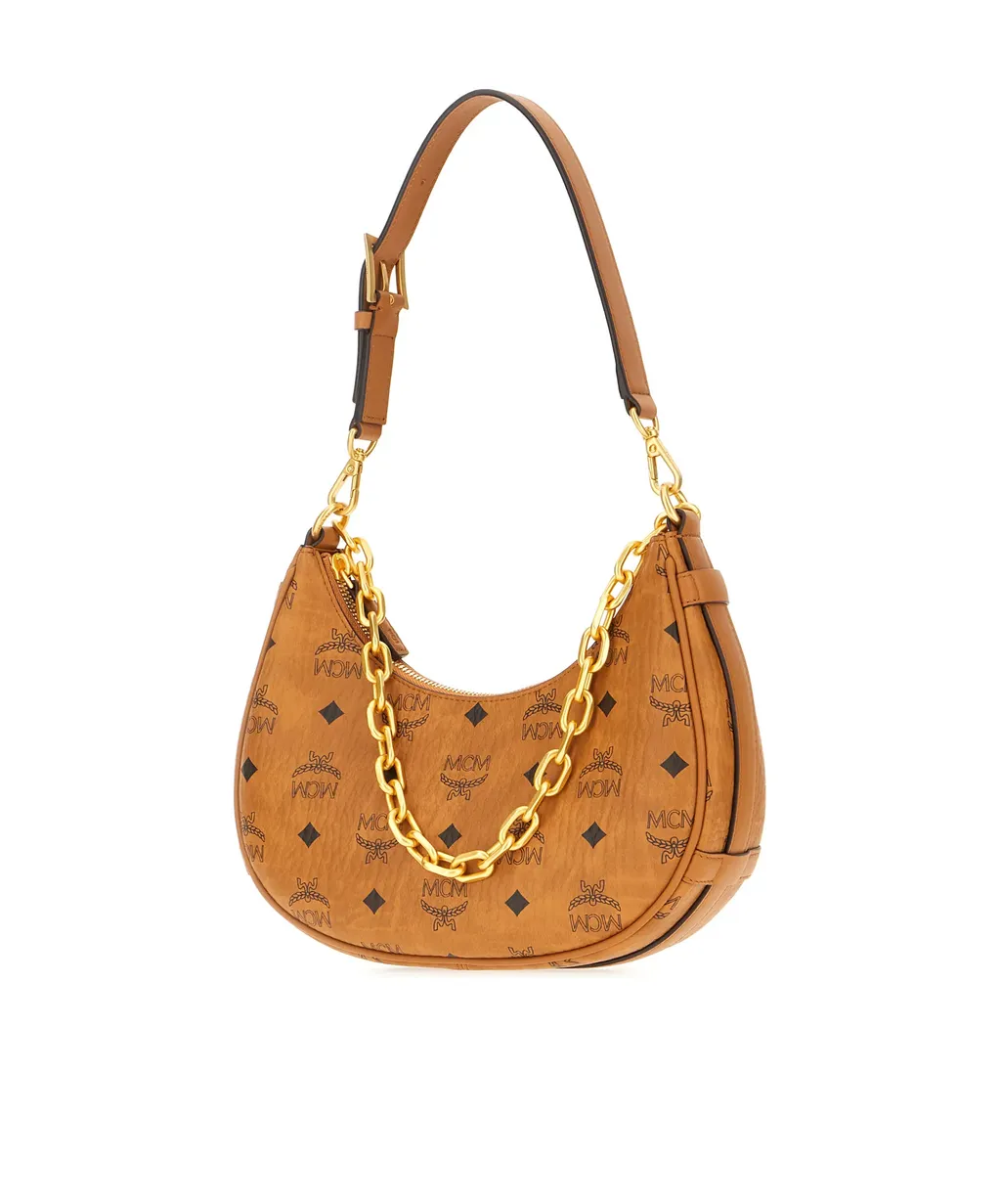 Monogram Printed Zipped Tote Bag