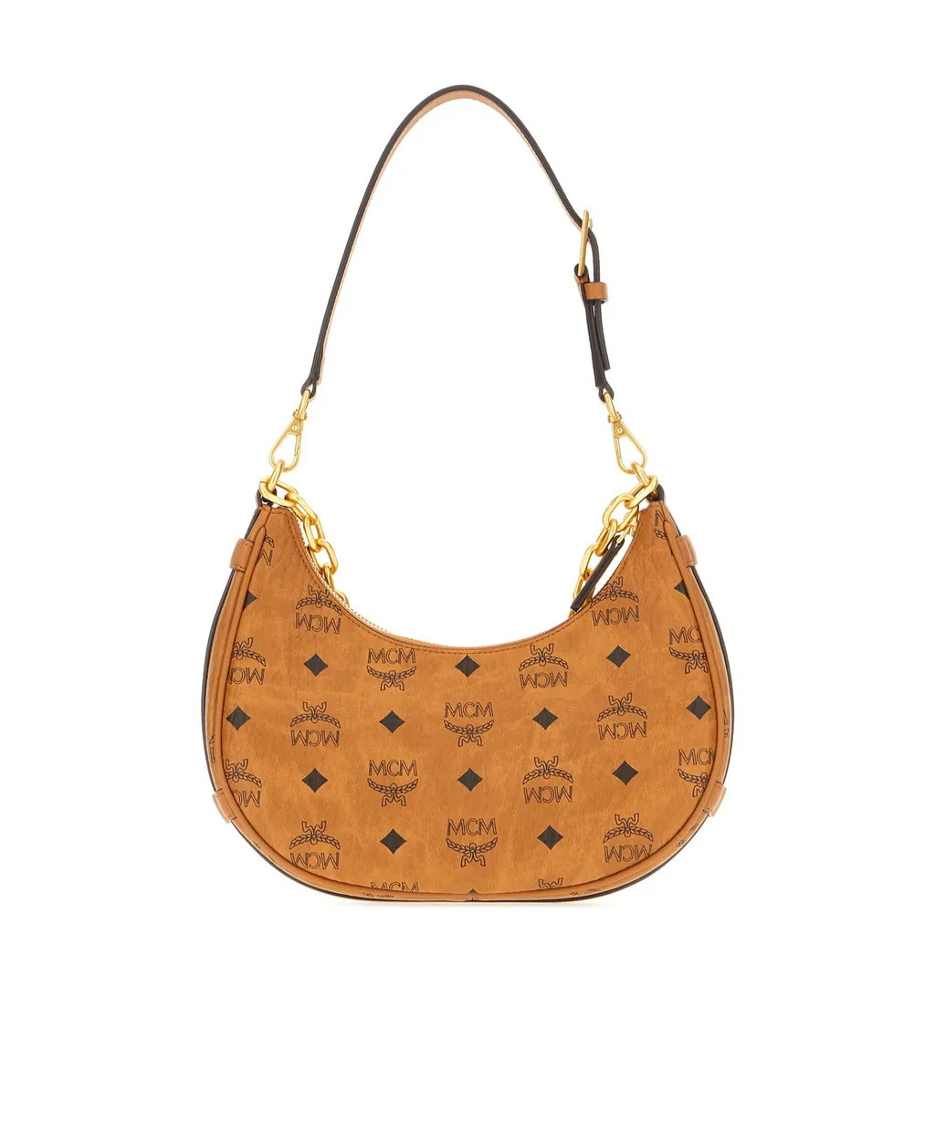 Monogram Printed Zipped Tote Bag