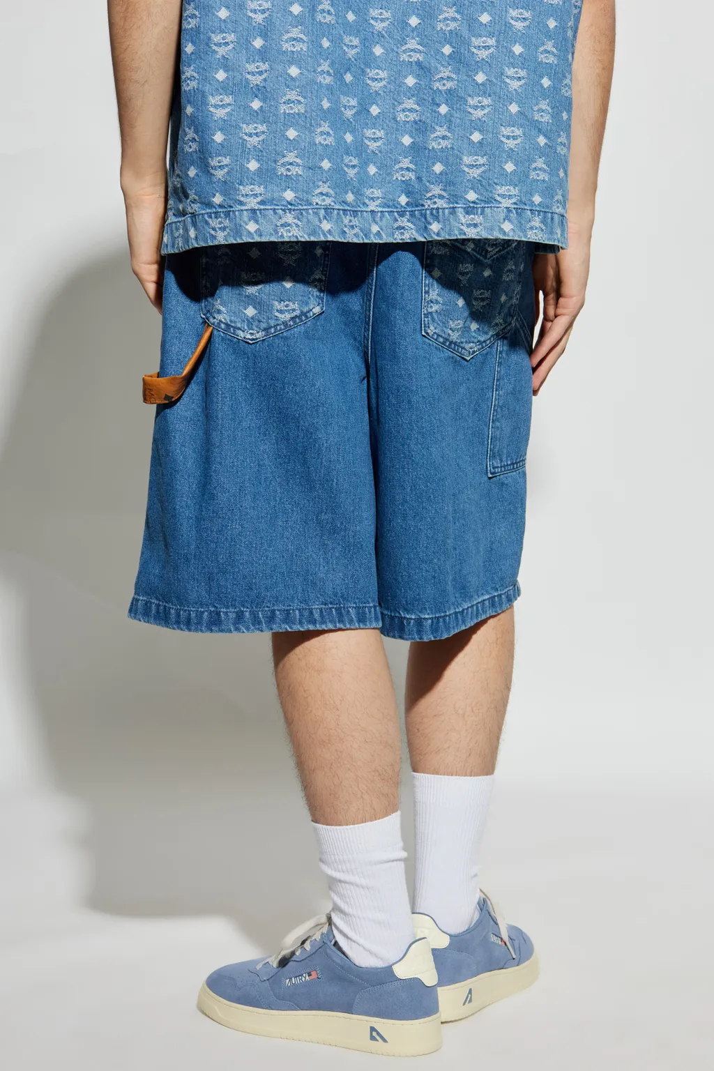 Denim Shorts With Monogram