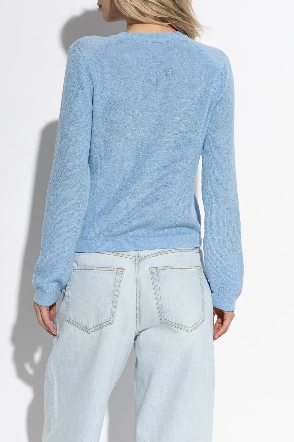 Cardigan With Logo Patch