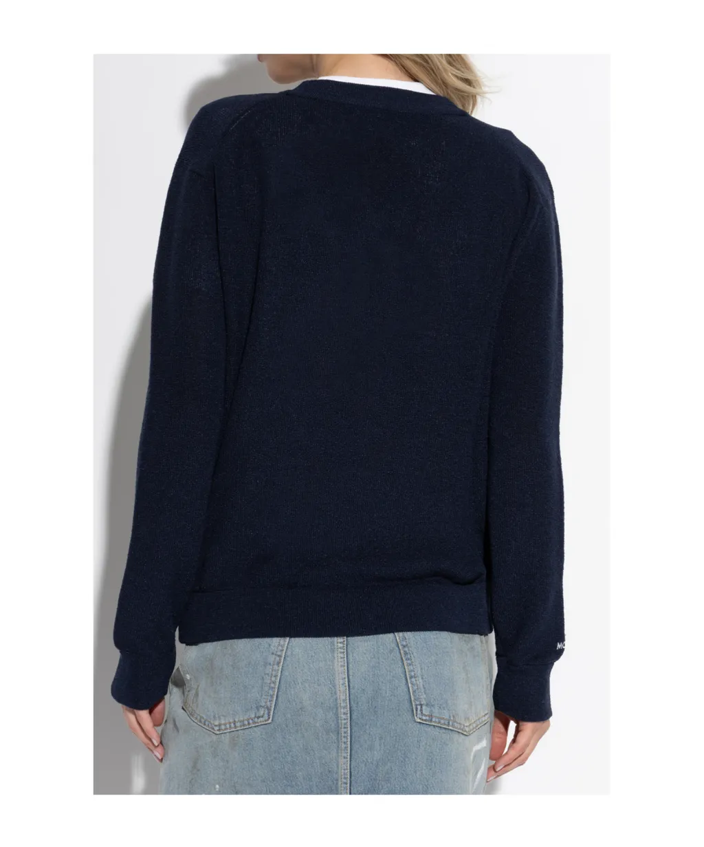 Cardigan With Embroidered Logo