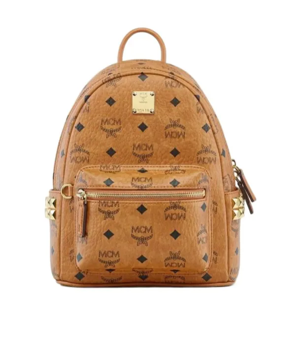 Monogram Printed Zipped Backpack