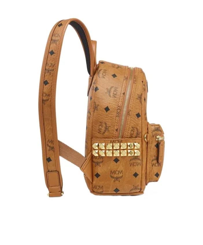 Monogram Printed Zipped Backpack