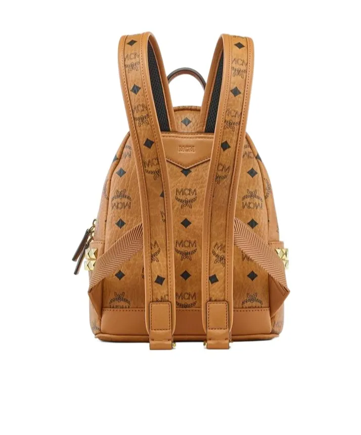 Monogram Printed Zipped Backpack