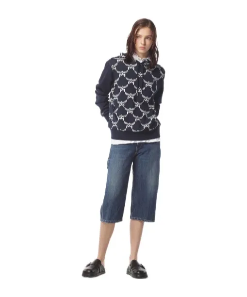 Loretos Monogram Hooded Hoodie
