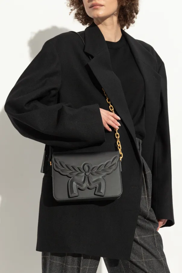 Logo Embossed Shoulder Bag