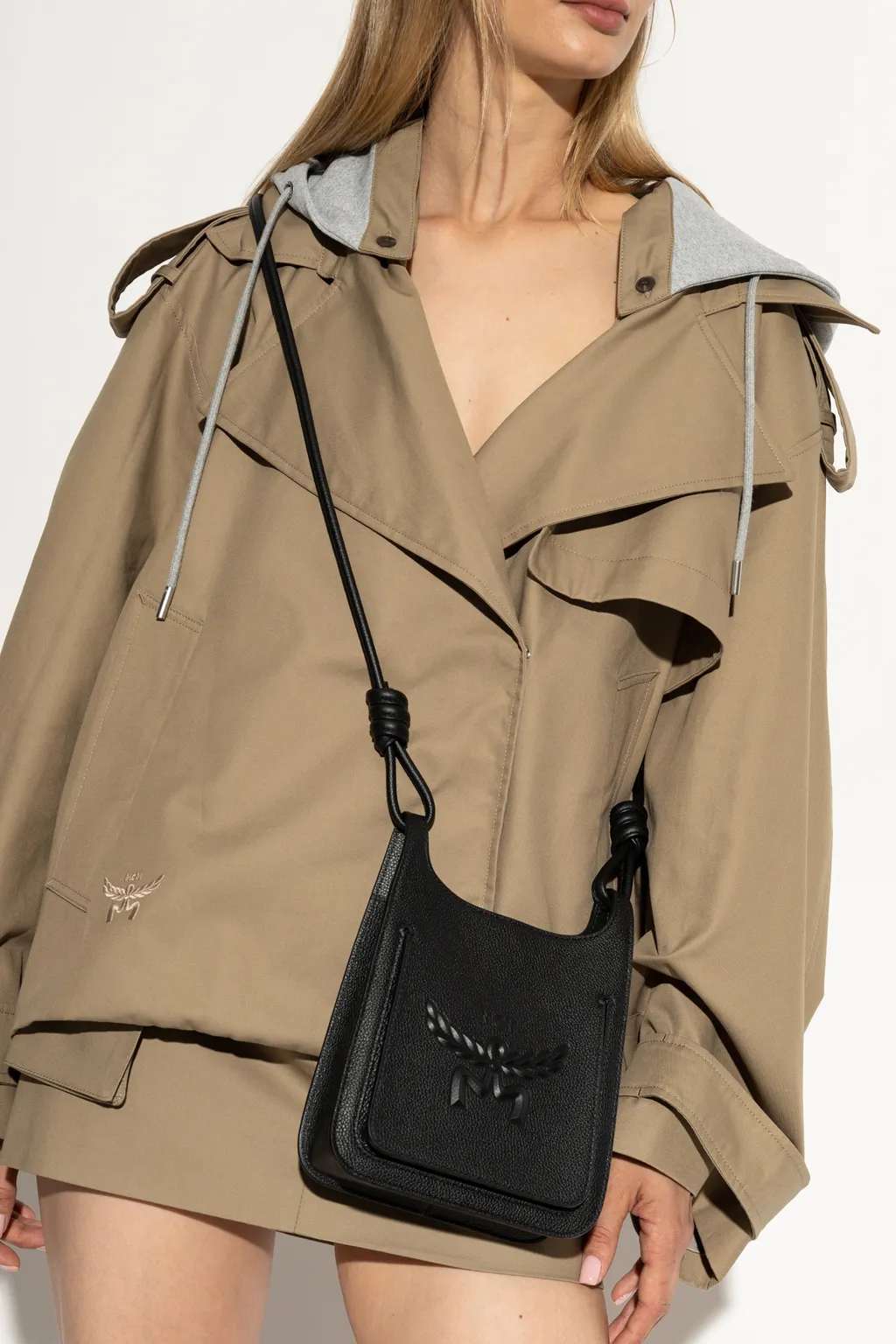 Mini Himmel Logo Embossed Hobo Bag