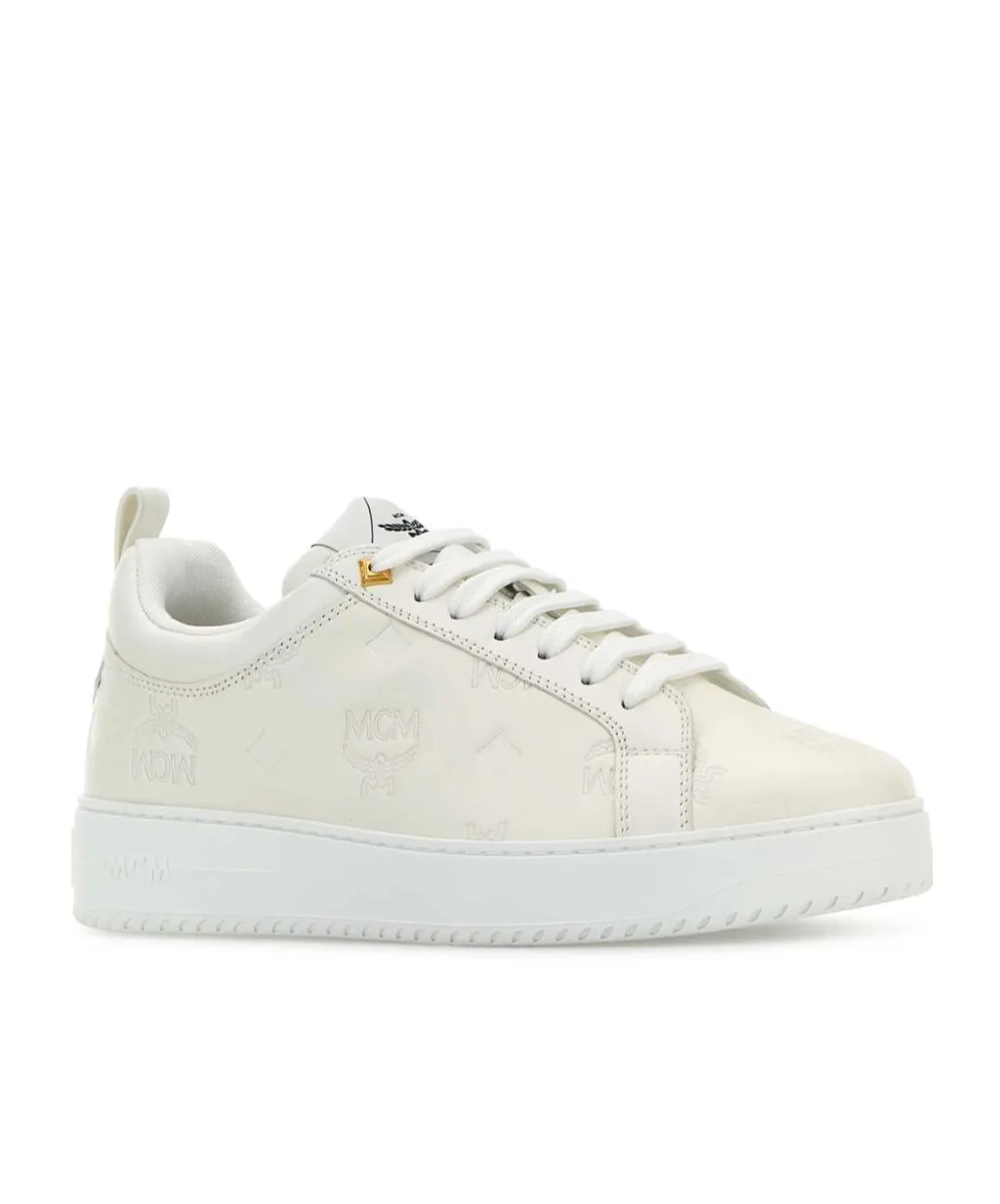 Logo-Embossed Lace-Up Sneakers