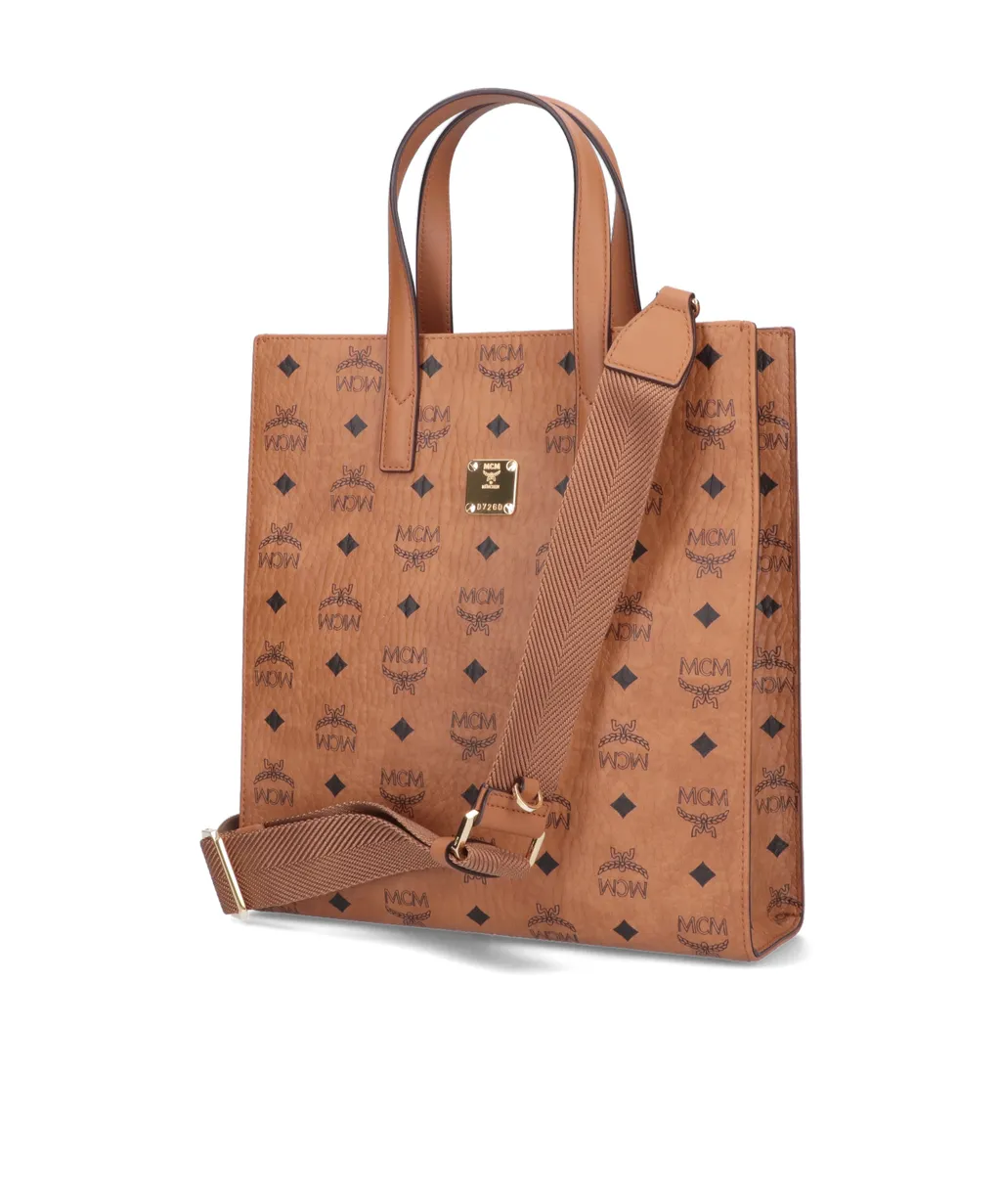 Aren Monogram Print Medium Tote Bag