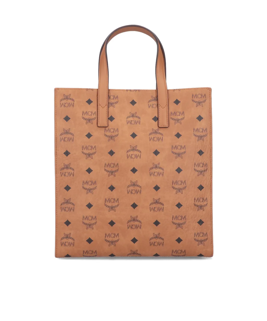 Aren Monogram Print Medium Tote Bag