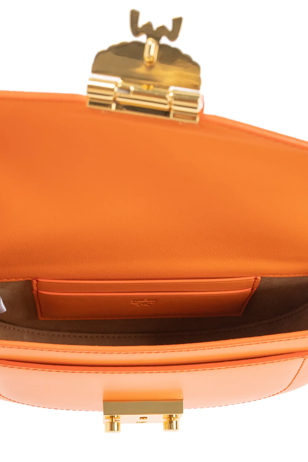 Concave Embossed Logo Crossbody Bag