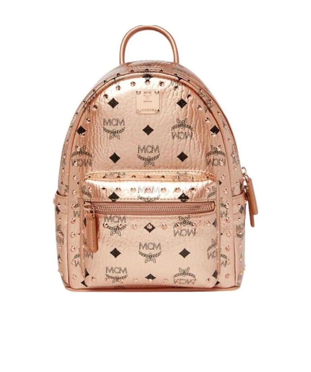 Logo Printed Rivet Backpack