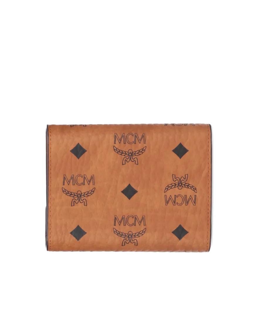 Visetos Monogram Printed Tri-Fold Wallet