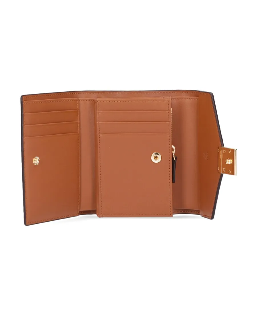 Visetos Monogram Printed Tri-Fold Wallet