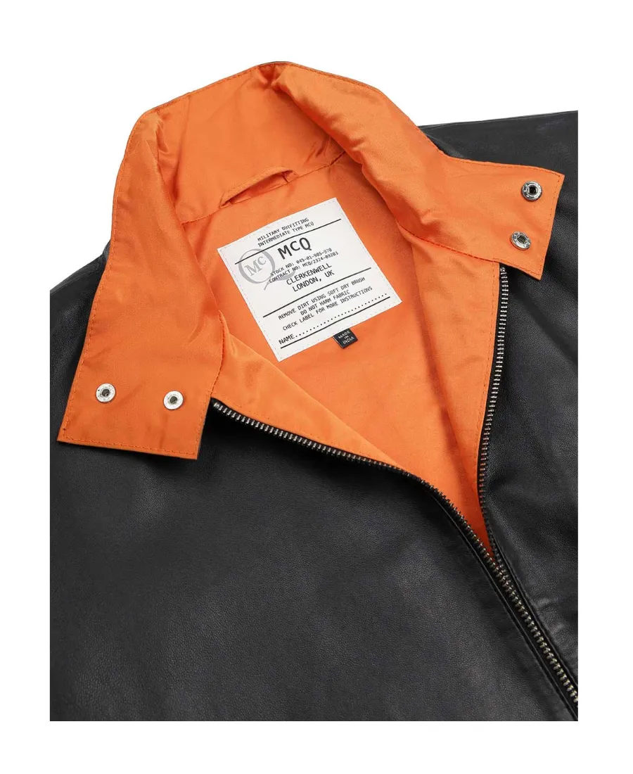 Logo Leather Jacket