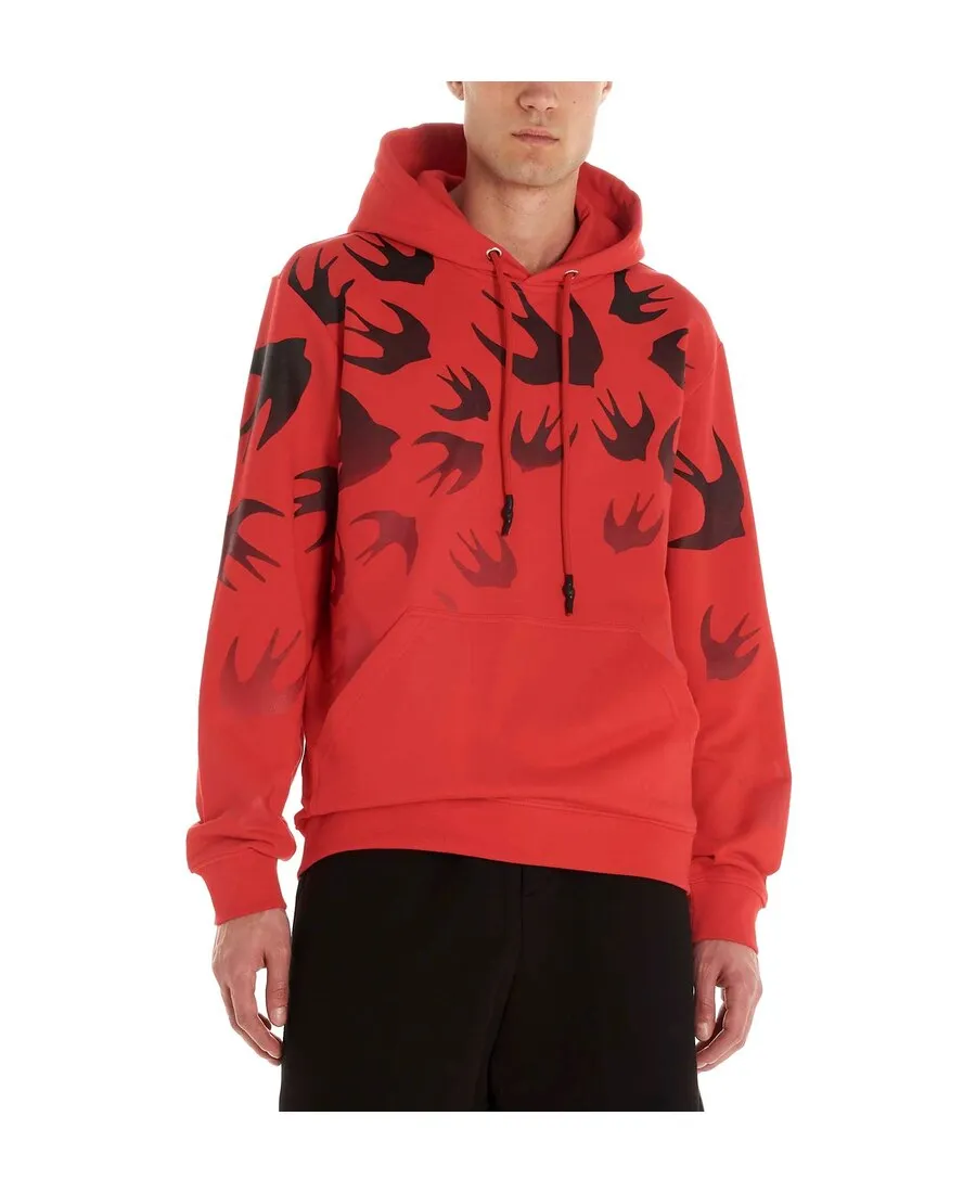 Swallow Printed Hooded Sweater