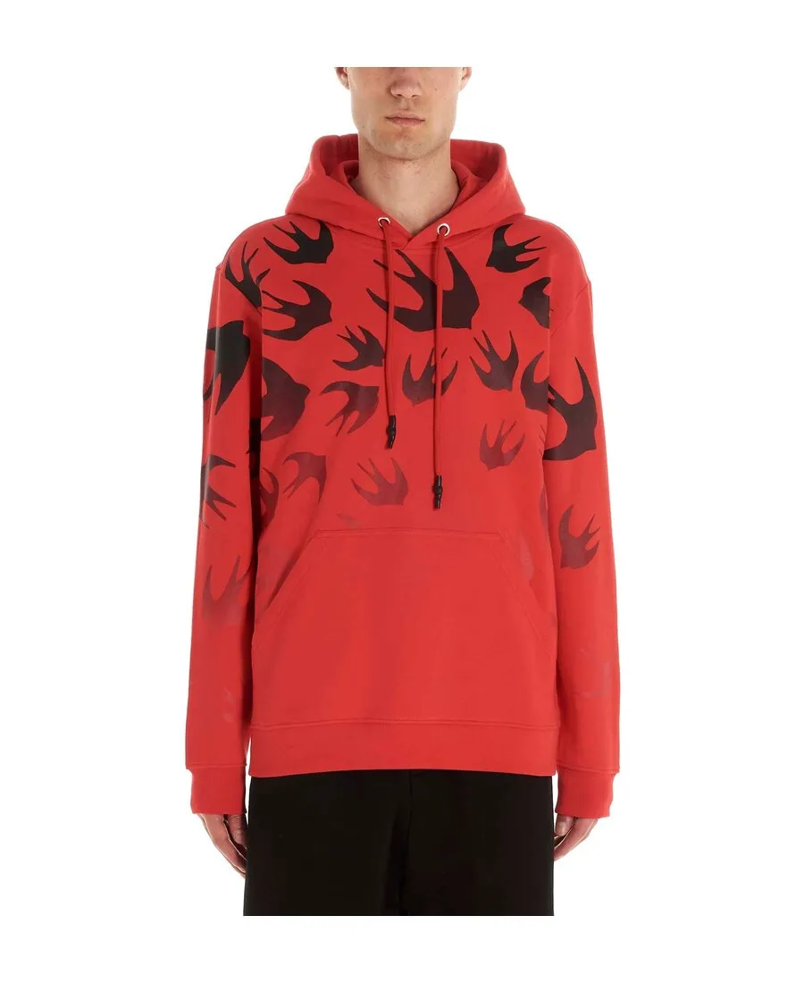 Swallow Printed Hooded Sweater