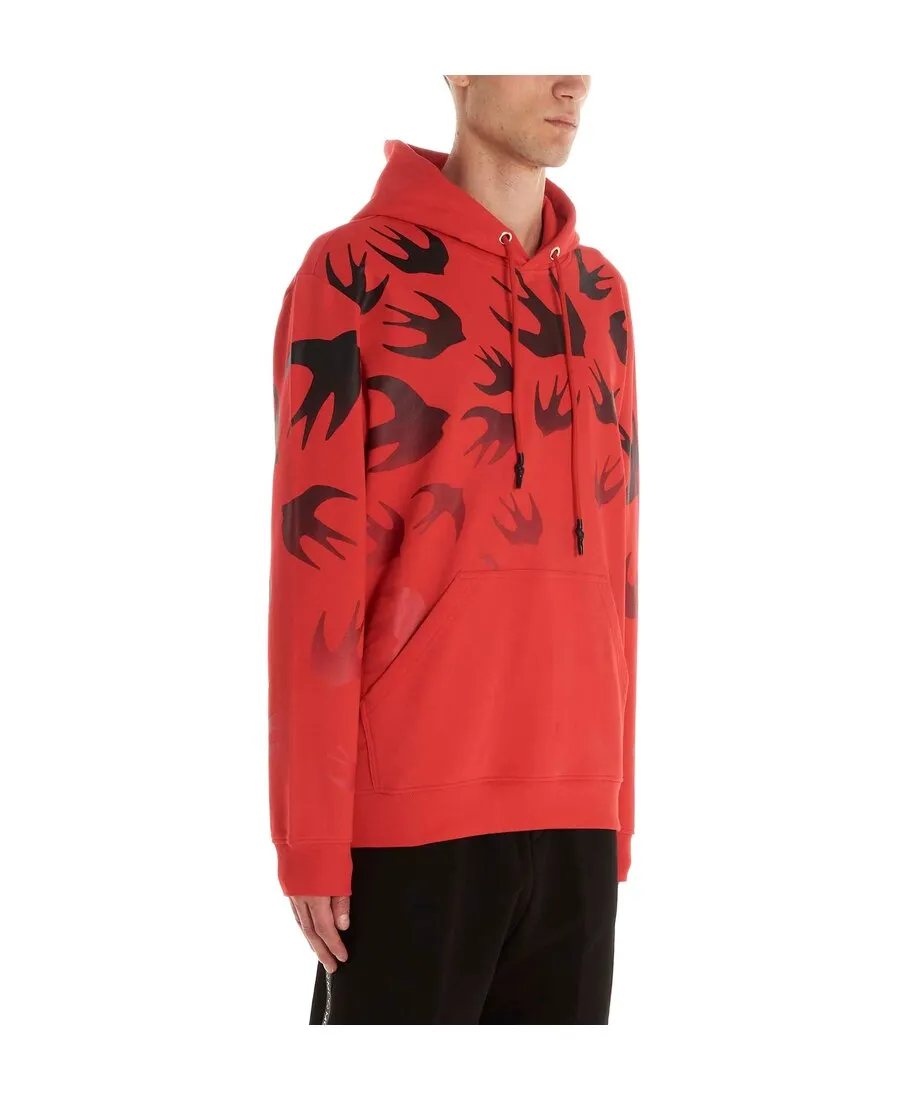 Swallow Printed Hooded Sweater