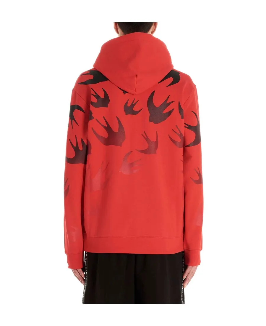Swallow Printed Hooded Sweater