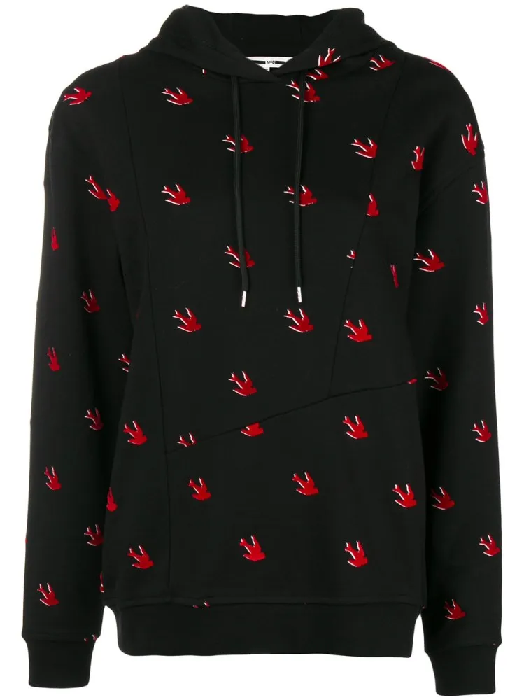 Swallow Printed Hooded Sweater