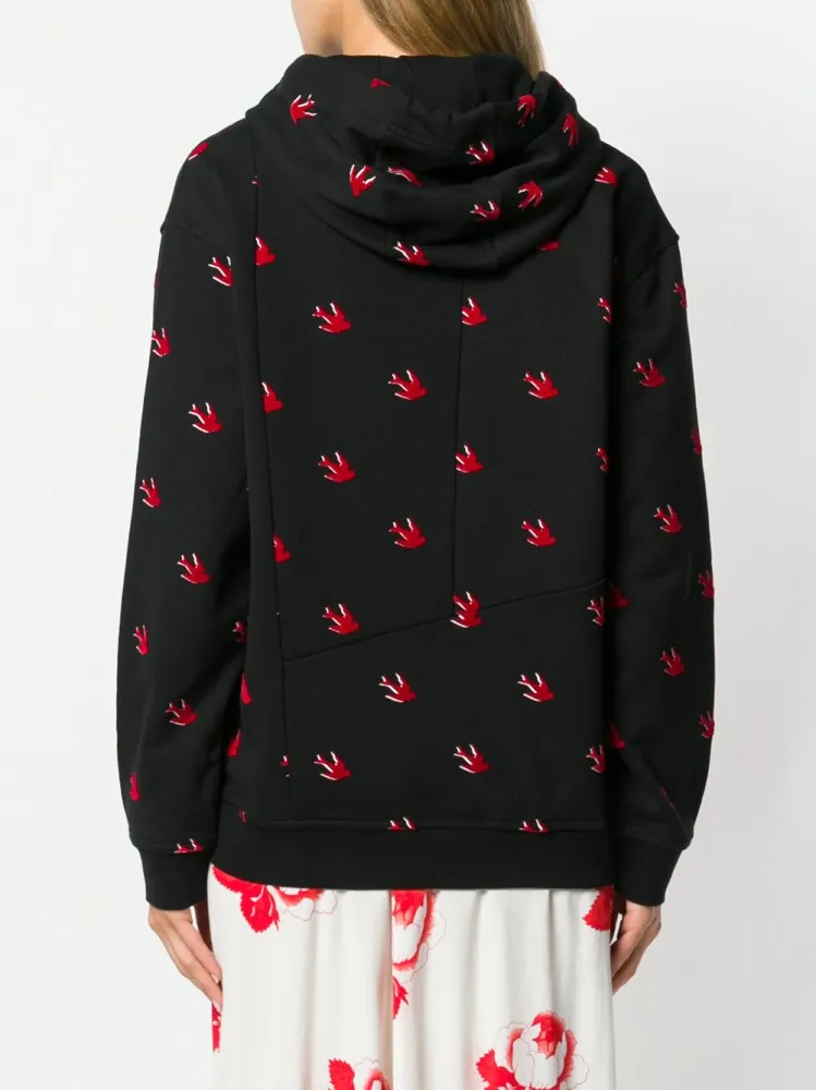 Swallow Printed Hooded Sweater